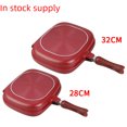 thumbnail image 1 of 32cm Double-Sided Non-Stick Frying Pan | Versatile Flat Griddle for Steak, Pancakes & More | Even Heat Distribution | Gas & Induction Stove Compatible | Export-Quality Cookware | Unbranded Design |, 1 of 5