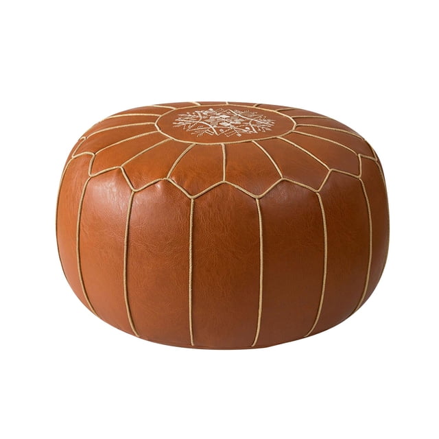 GUOOL Unstuffed Pouf Cover Boho Embroider Crafts Home Decoration Floor Cushion Seat Color A