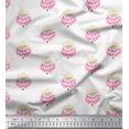 thumbnail image 1 of Soimoi Poly Georgette Fabric Leaves & Floral Block Fabric Prints by Yard 52 Inch Wide, 1 of 3