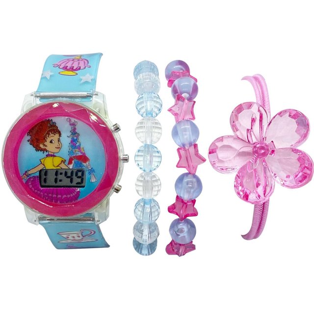 Fancy Nancy Digital Flashing Watch with Bracelets Set