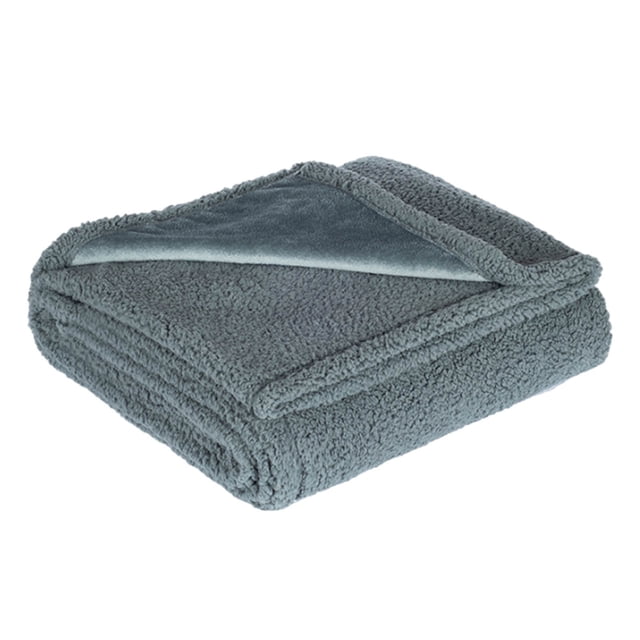 Fridja Gray Throw Blanket for Bedroom, 27.6" x 19.7" inches Flannel Solid Color Super Soft Skin Friendly Plush Cozy Lightweight Warm Blanket for Couch Sofa Chair Car Office