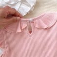 thumbnail image 4 of LLYwey Baby Girls Ruffle Tank Tops - Toddler Casual Ribbed Smocked Sleeveless T-Shirts - Kids Button Keyhole Back Summer Tanks, T-7, Pinks, 3T, 4 of 8