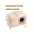 thumbnail image 2 of New Bird Nesting Box, Transparent Design, Bird Nest Breeding Box With Perch Wood Bird Cage House For Cockatiel Lovebirds Budgie Finch Parrotlets Canar, 2 of 4