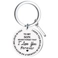 thumbnail image 1 of TIMIFIS Key Chain DIY To My SON Stainless Steel Last Name 26 Letter Keychain 2.5cm Valentine'S Day Gift, 1 of 5