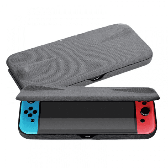 Protective Hard Case compatible with Nintendo Switch Lite with Rotatable Stand, Magnetic Closure & Shockproof Design