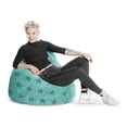 thumbnail image 2 of Gouchee Home Fluffy Stars Turquoise Faux Fur Bean Bag Chair – Soft Polyester with Polystyrene Bead Filling, Suitable for Adults and Teens, Lightweight & Cozy Seating for Living Room or Playroom, 2 of 7