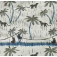 thumbnail image 4 of oneOone Coton Biologique Popeline Sergé Treeleopard & Monkey Ikat Tissu Imprimé 1 Yard 42 Inch Wide, 4 of 4