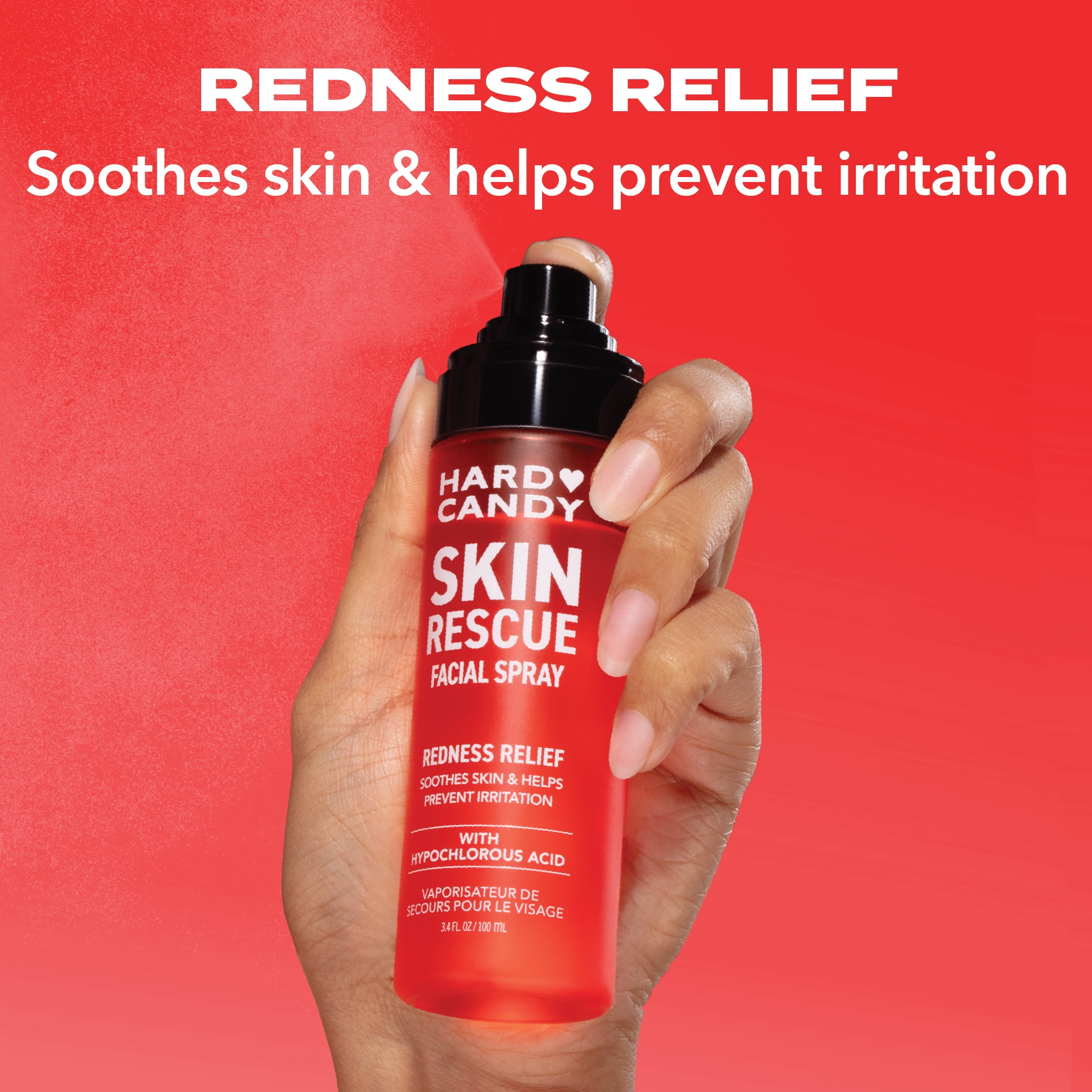 Hard Candy Vaporisateur de Secours pour la Peau, Acide Hypochloreux, Soulagement des Rougeurs, Brume Apaisante pour le Visage