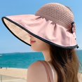 thumbnail image 3 of LinYooLi Fashionable Hat Empty Hat Ms. Summer Bows Bow Big Hat Big Circurning Hats Sea Beach Hat, 3 of 6