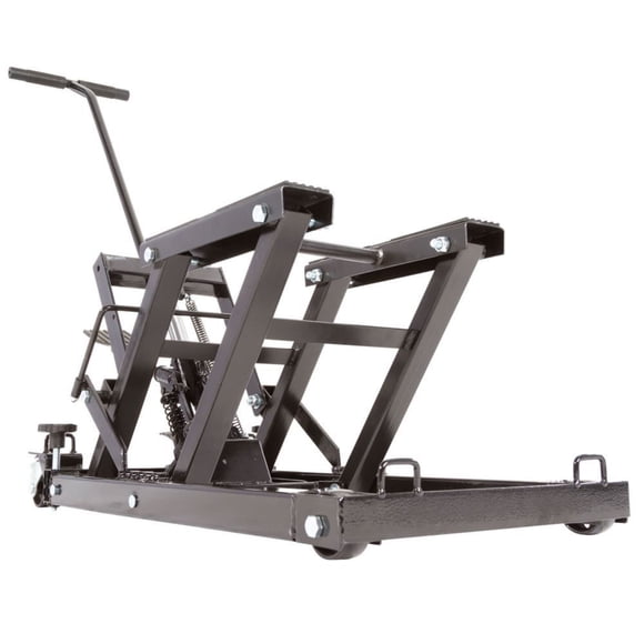 Black Widow Motorcycle and ATV Hydraulic Lift Jack Stand up to 1500 Pounds, Black