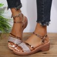 thumbnail image 1 of LSLJS Summer Wedge Open Toe Buckle Sandals Women's Platform Sandals, Women's Slippers, 1 of 9