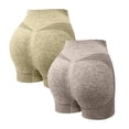 thumbnail image 2 of Hurxie Deals 2 Pcs Shorts d'Entraînement pour Femmes Sans Roulement Compression Sans Couture Short de Gym, 2 of 8