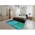 thumbnail image 4 of Ahgly Company Indoor Round Patterned Dark Turquoise Green Area Rugs, 6' Round, 4 of 6