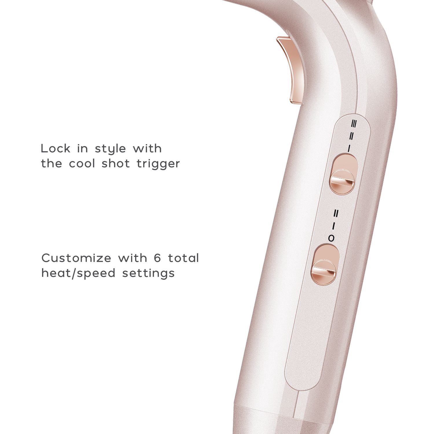 Infinitipro by Conair Smoothwrap Advanced Ionic Ceramic Hair Dryer, Rose Gold, 1 Pk, Gift for Her