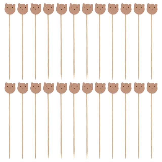 MasteelfCA 100pcs Bamboo Cocktail Picks Fruit Appetizing Long Toothpicks Decorative Skewer Sticks