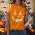 thumbnail image 4 of HUITKMM Chemises Western pour Femmes T-Shirt Graphique d'Halloween pour Femmes à Manches Courtes T-Shirt Décontracté Imprimé Drôle Col Rond Tee pour Fête Tenue Quotidienne Haut Confortable, 4 of 7