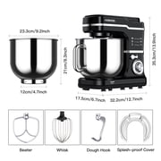 Kojooin 7.5 Quart Stand Mixer, 660W Tilt-Head Electric Kitchen Mixer with 10 Speeds, Dough Hook, Beater and Whisk