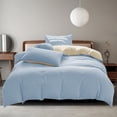 thumbnail image 1 of UsTZtai under $5! 4-Piece Bedding Set, All-Season Washable Sheet Set with Duvet Cover, Solid Color Bed Sheets for Home, Queen Size Bedding Collection with Pillowcases, 1 of 7