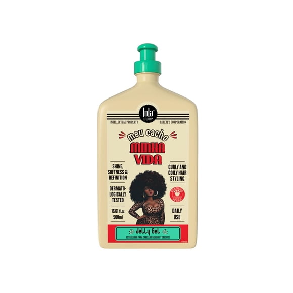 Lola From Rio - Meu Cacho Minha Vida - Moisturizing Jelly Gel for Defined Bouncy Curls & Waves - Flexible Hold Styling Gel for Curly Hair - 16.91 fl oz