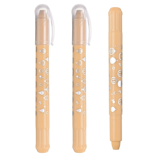 Uxcell Watercolor Gel Crayon, 3Pcs Washable Twist Crayons for Coloring Drawing Painting, Skin Color