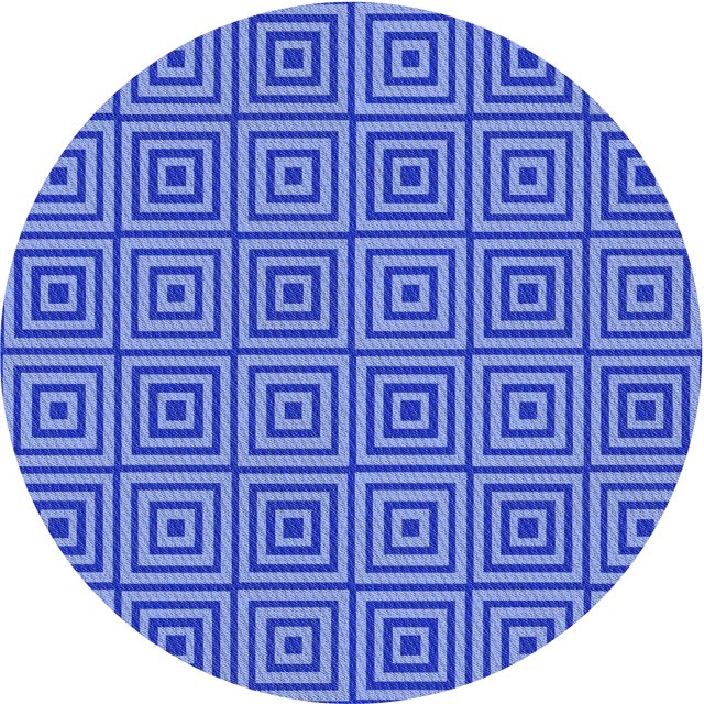 Ahgly Company Tapis d'Intérieur Lavables en Machine, Ronds de Transition Bleu Ciel, Ronds de 3'