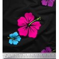 thumbnail image 1 of Soimoi Tissu en Rayonne Noir à Imprimé Floral Tissu de Couture au Mètre 56 Pouces de Large, 1 of 3