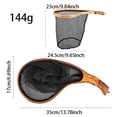 thumbnail image 3 of Light Wood Landing Net 13.8" Rubberized Micro Net For Fly Fishing & Trout Foldable Stream Landing Net With Copper Joints (5.3oz Boxed) Pole for Men Rigs for Saltwater Ice Floor Mens Stuff Rigs for, 3 of 7