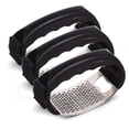 thumbnail image 1 of Stainless Steel Garlic Press Rocker With Peeler And Cleaning Brush 7 cm x 11 cm Dishwasher Safe Kitchen Tool, 1 of 1