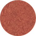 thumbnail image 1 of Ahgly Company Tapis Rond Lavable en Machine Intérieur Transitionnel Orange Vif, 5 Pieds Rond, 1 of 7