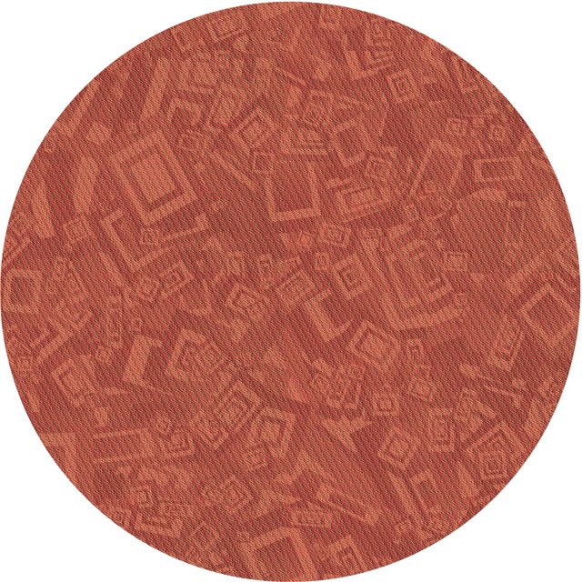 Ahgly Company Tapis Rond Lavable en Machine Intérieur Transitionnel Orange Vif, 5 Pieds Rond