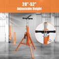 thumbnail image 4 of GloryStar Heavy-Duty Pipe Jack Stand Adjustable Height 13-19 Inch, Folding Steel Work Stand 2500 Lb Capacity, v Head Pipe Rack for Truck, Automotive Tools, Welding & Construction Projects, 4 of 7