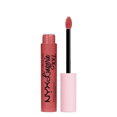 NYX PROFESSIONAL MAKEUP, Lip Lingerie XXL Matte Liquid Lipstick, Vegan Formula - TURN ON (Peach Nude)