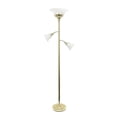 thumbnail image 1 of Elegant Designs 3 Light Floor Lamp with Scalloped Glass Shades, 1 of 8