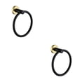 thumbnail image 2 of jesticaly Towel Ring Practical Fixing Rings Hanging Rack Exquisite Towels Hangers for Wall Hanger Stand for Home Bathroom Kitchen Use Black gold 2Set, 2 of 6