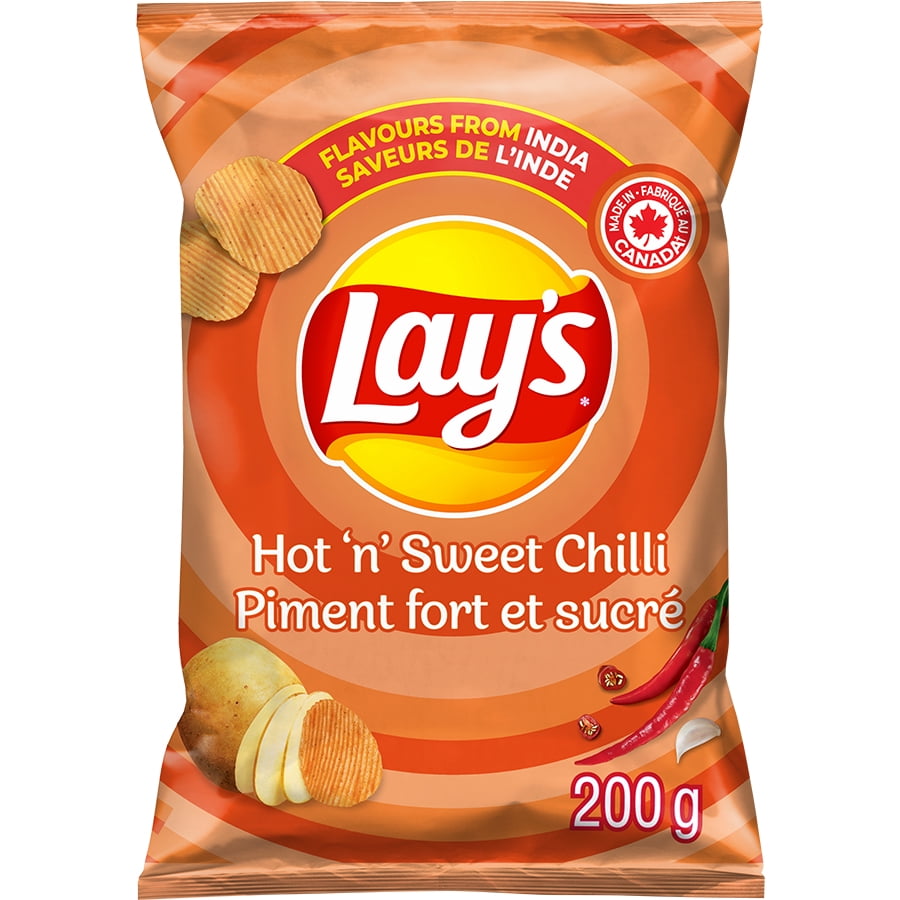 Lay's Hot 'n' Sweet Chilli Ridged flavoured Potato Chips