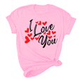 thumbnail image 5 of Pisexur T-shirt de la Saint-Valentin pour Femmes, Imprimé Amour, Manches Courtes, Col Rond, 5 of 5