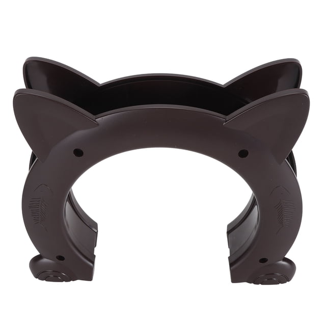 Porte Intérieure de Chat, Installation Facile ABS Porte Décorative de Trou de Chat pour le Mur Blanc, Noir, Brun