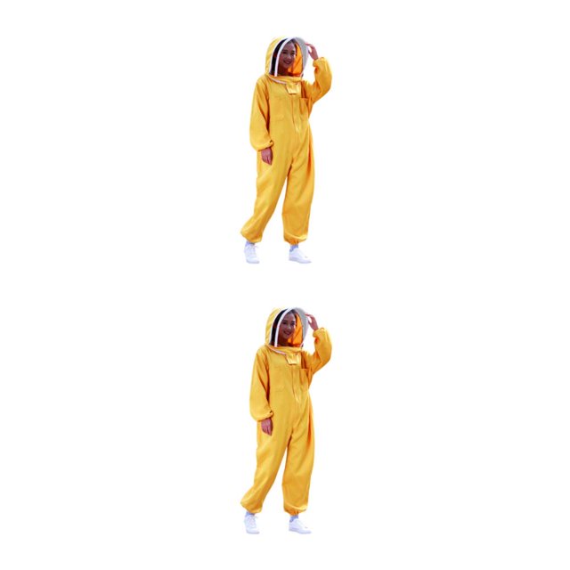 Baohd Premium Cotton Beekeeper Suit Comfortable Lightweight And Reliable Yellow yellow L 2Set