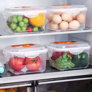 YIMWNYI Airtight Food Storage Container, Leak-Proof Lunch Box, Egg Storage Container, Food-Grade Plastic, Fresh Box for Fruits and Vegetables, Easy to Clean, Freezer Safe, Odor Free