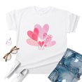 thumbnail image 1 of Meichang T-Shirts de la Saint-Valentin pour Femmes, T-Shirts Graphiques avec Cœur, Manches Courtes, Col Rond, Coupe Ample, Tendance, 1 of 4