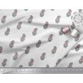 thumbnail image 3 of Soimoi Poly Georgette Fabric Leaves & Paisley Block Printed Fabric 1 Yard 42 Inch Wide, 3 of 3