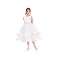 thumbnail image 2 of Girls Dress Sleeveless White Ball Gown Wedding Party Pageant 6 Years, 2 of 5