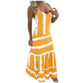 thumbnail image 1 of Cameland Robe Décontractée pour Femme Grande Taille, Imprimé Marguerites, Col en V, Sans Manches, Ample, Longueur Genou, Jaune, TG, 1 of 5