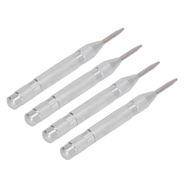 Automatic Centre Punches, Easy Operation 4Pcs Center Punch Tool For Maintenance Silver