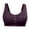 Wine, variant on Bras for Women, Front Closure Bras for Women No Underwire Padded Wireless Supportive Bra Everyday Bra Push up Bra for Mom Grandma