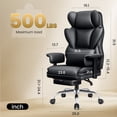 thumbnail image 2 of COOLHUT Large Executive Office Chair with Adjustable Armrests and Footrest, High Back PU Leather Computer Chair with Lumbar Support, for Big and Tall Users, for Home Office or Computer Desk Use, 2 of 8