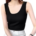 thumbnail image 1 of Besolor Women's Plus Size Tank Tops 2025 Ribbed Scoop Neck Sleeveless Basic Tees Casual Solid Color Summer Shirts, 1 of 3