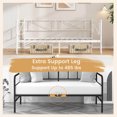 thumbnail image 4 of Gymax Twin Size Metal Daybed Modern Platform Bed w/ Heavy-duty Metal Slat Support White, 4 of 10