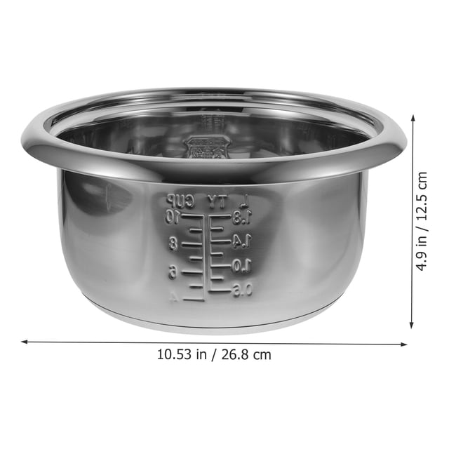 TAILTOSS Casserole Intérieure pour Cuiseur à Riz en Acier Inoxydable 304 Gâteaux dans la Cuisine 1 Ensemble