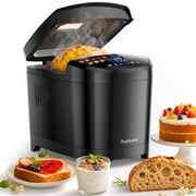 Bread Machine 2LB, 16-in-1 Automatic Bread Maker with Color Touch Screen, Sourdough & Gluten-Free, 3 Loaf Sizes, 15H Delay Timer, Dough, Jam & Yogurt Maker, Black